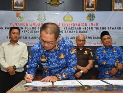 Tuntaskan Masalah Tanah Eks Transmigrasi dan Perangi Mafia Tanah,Pemkab Tubaba, BPN, Kejaksaan, dan Polres Bersinergi Teken MoU